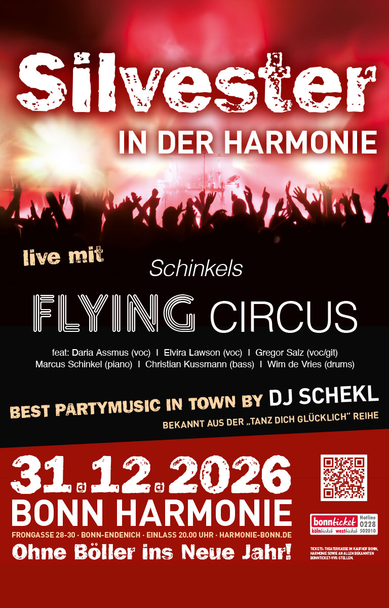 Seit vielen Jahren stehen die Silvesterpartys in der Harmonie in Bonn für Musik, Tanz und eine besondere Clubnacht.